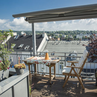 Ausblick Balkonterrasse