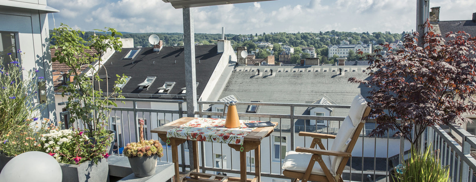 Ausblick Balkonterrasse