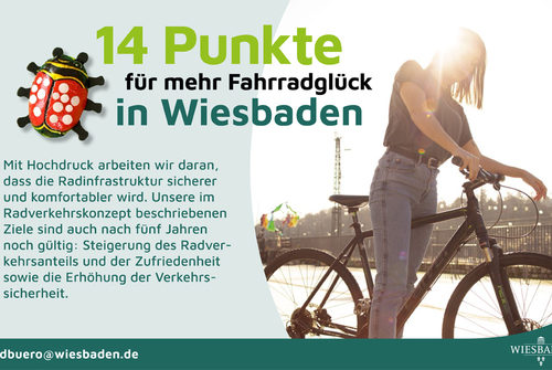 Bilanz Radverkehr - 14 Punkte für mehr Fahrradglück in Wiesbaden