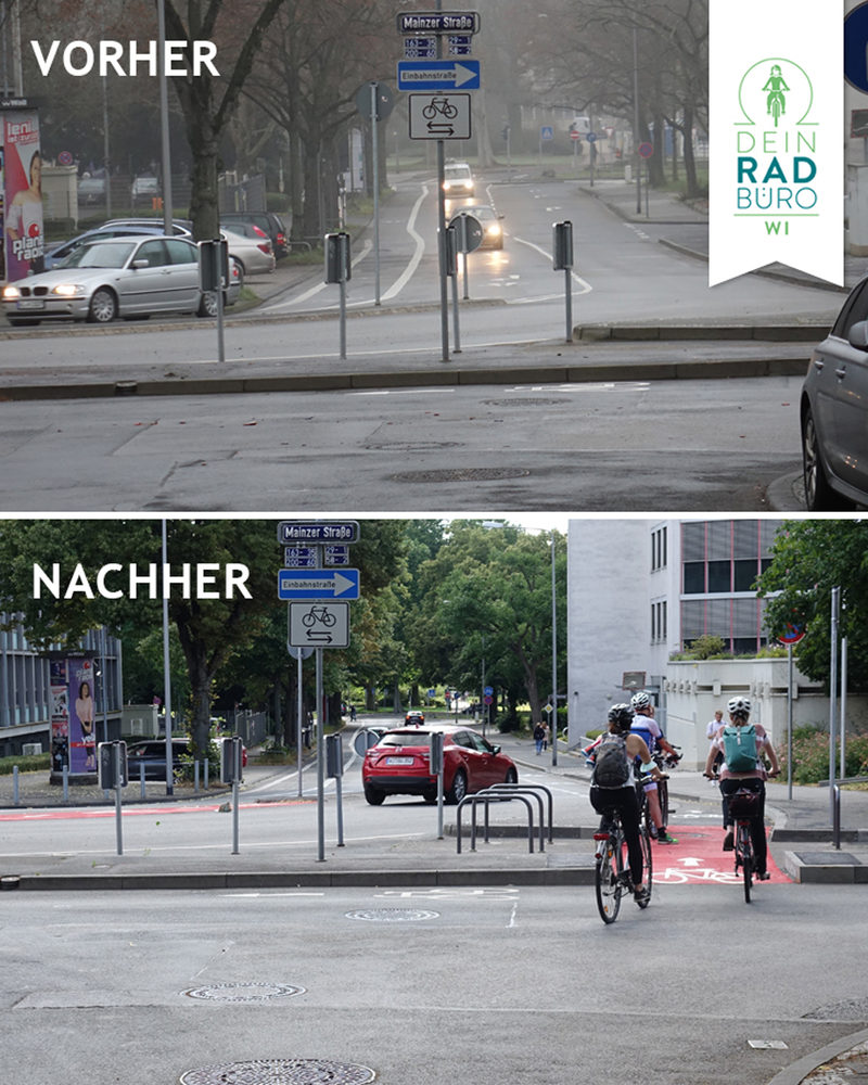 Die Lessingstraße vor und nach dem Umbau