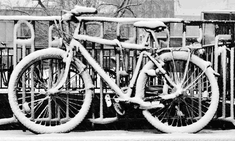 Radfahren im Winter und im Schnee!