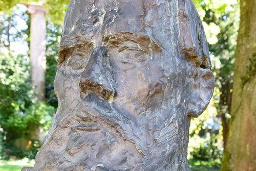 The bust of Dostoevsky in the Kurpark
