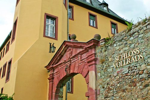 The entrance portal of Vollrad Castle