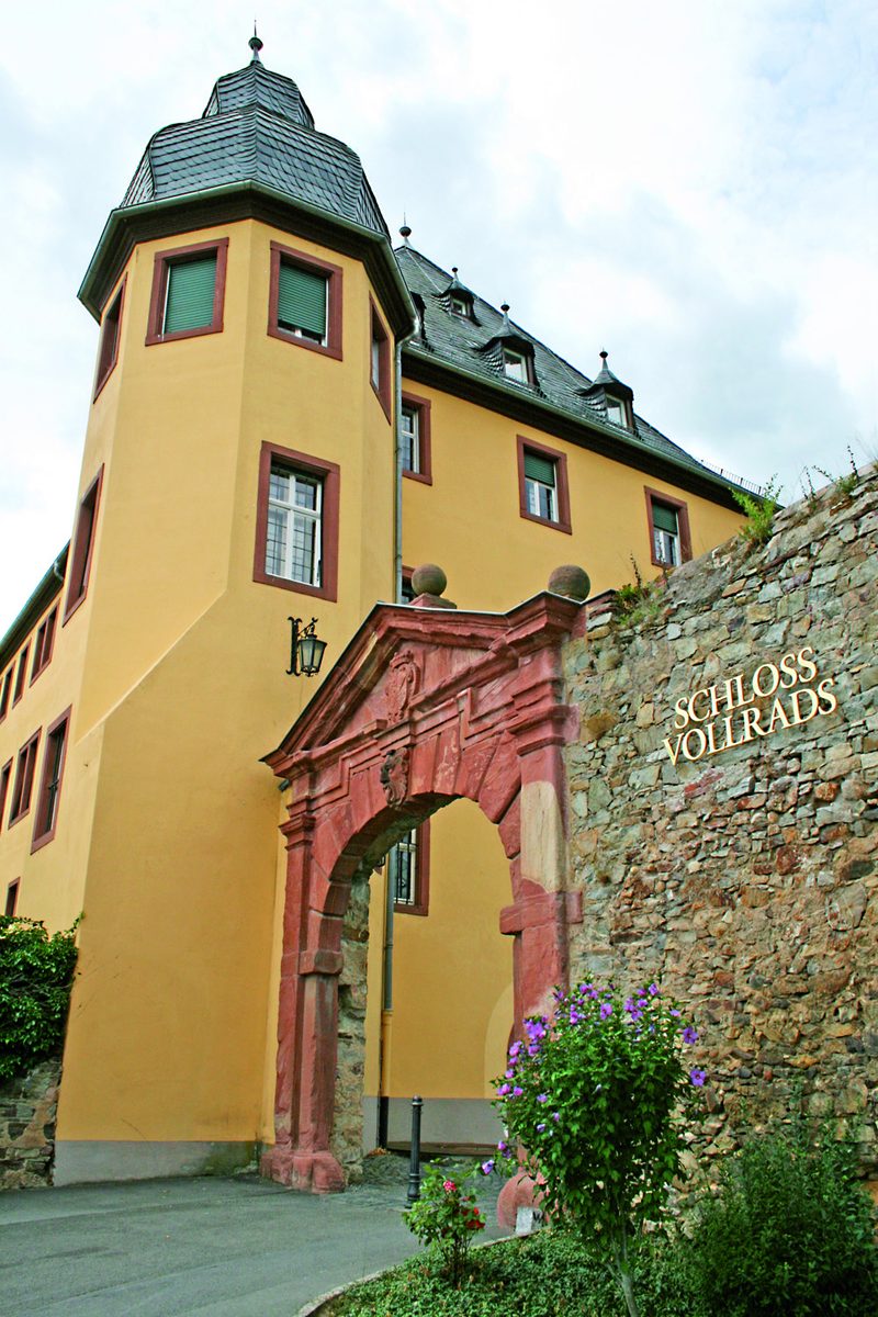 The entrance portal of Vollrad Castle